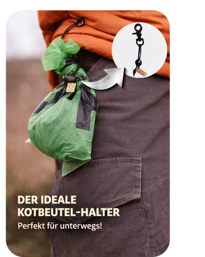 PooPick Kotbeutel-Halter mit Karabiner – handgemacht in Berlin