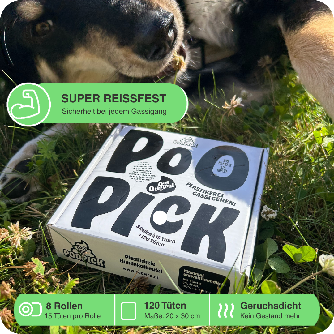 PooPick Bag - Plastikfreie Kotbeutel auf Rollen