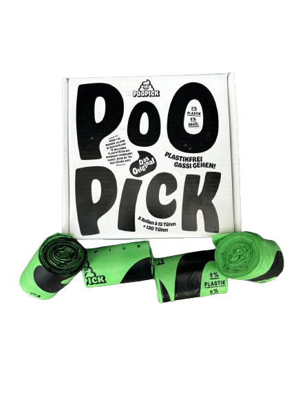 PooPick Bag - Plastikfreie Kotbeutel auf Rollen