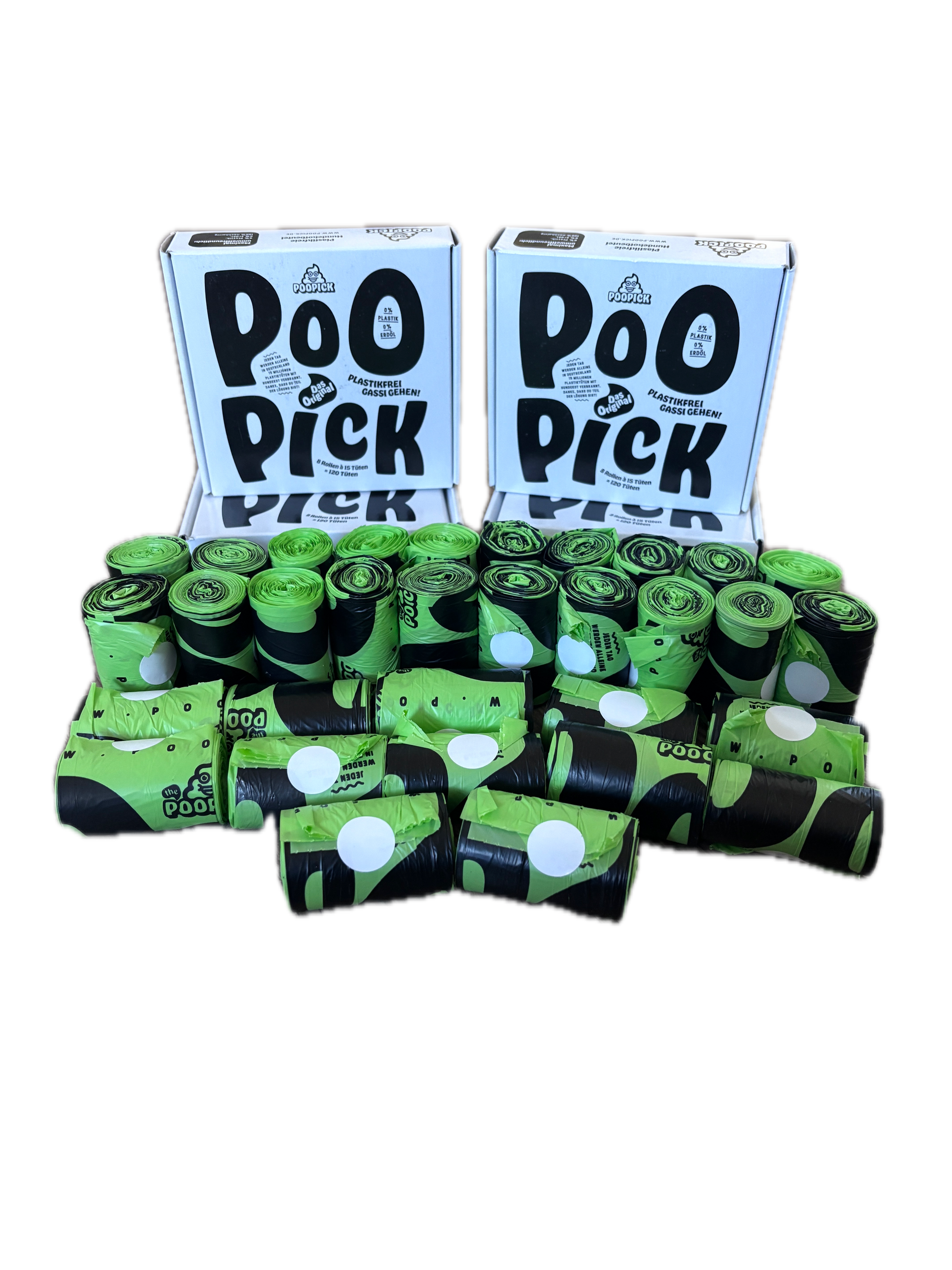 PooPick Vorratspaket M – plastikfrei und nachhaltig, vier Packungen im Bundle